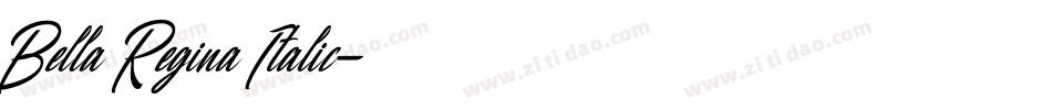 Bella Regina Italic字体转换